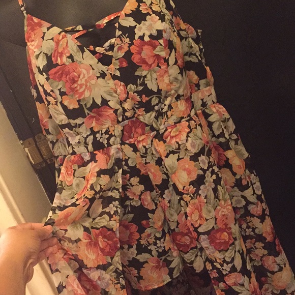 Rainbow Pants - Floral Maxi Romper Plus Size 3X.